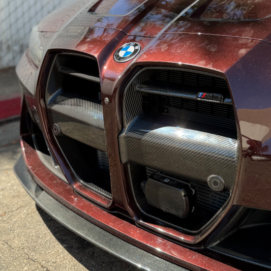 G8X M3 & M4 1-Piece V-Style Carbon Fiber Front Grille