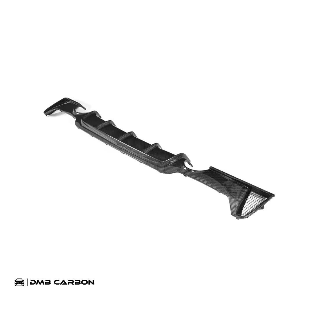 F32 / F36 P-Style Carbon Fiber Rear Diffuser Dual Exit (M-Sport Packag ...