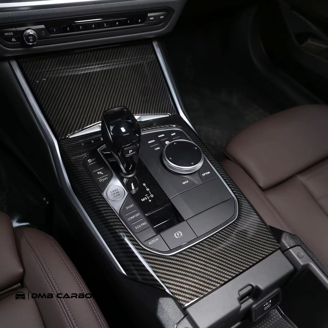 G20 3-Series 3-Piece Interior Center Console Carbon Fiber Trim