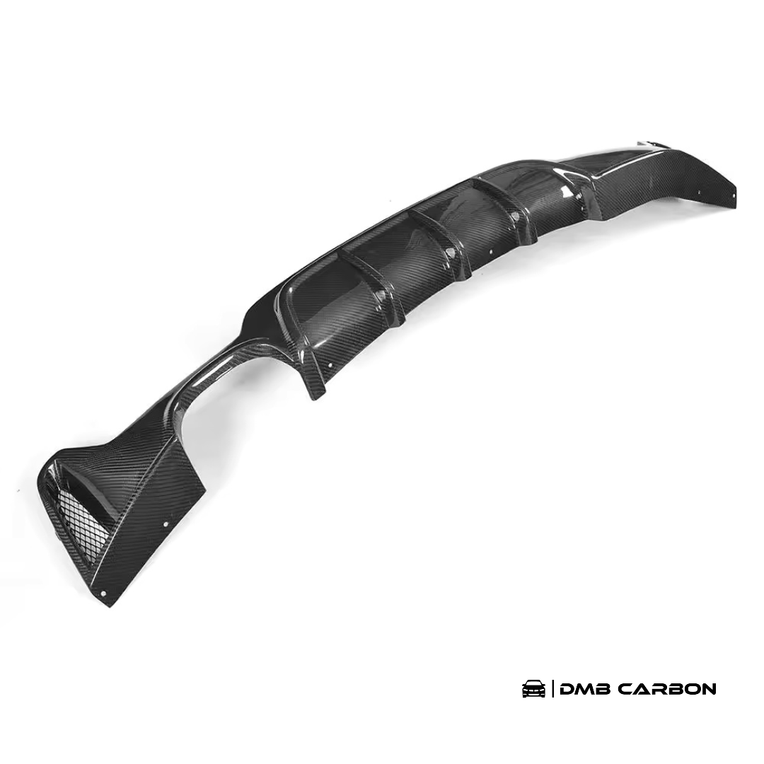 F32 / F36 P-Style Carbon Fiber Rear Diffuser Single Exit (M-Sport Package)
